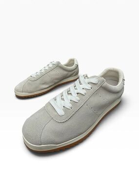 Project Cloud Suede Low Top Retro Sneakers Light Grey Size 8.5